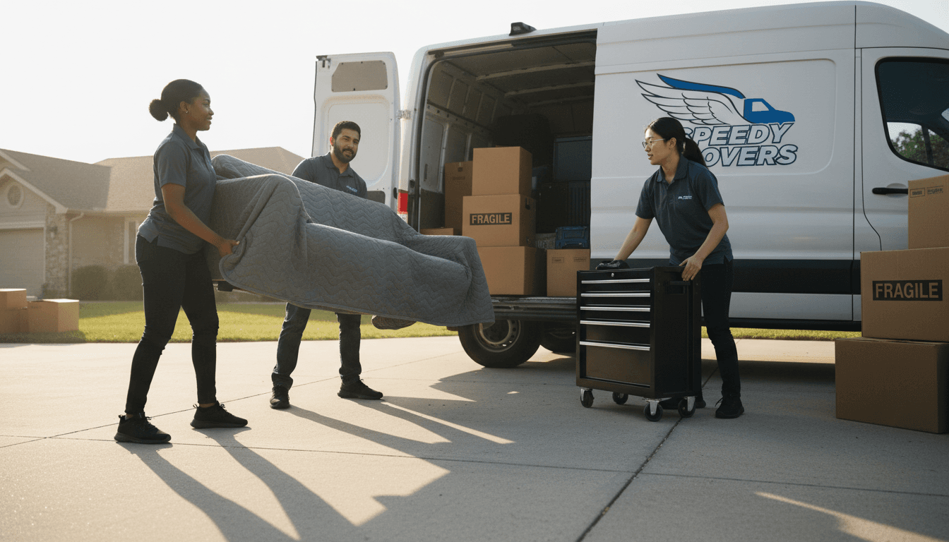 One World Van Lines team loading a residential move with precision and care