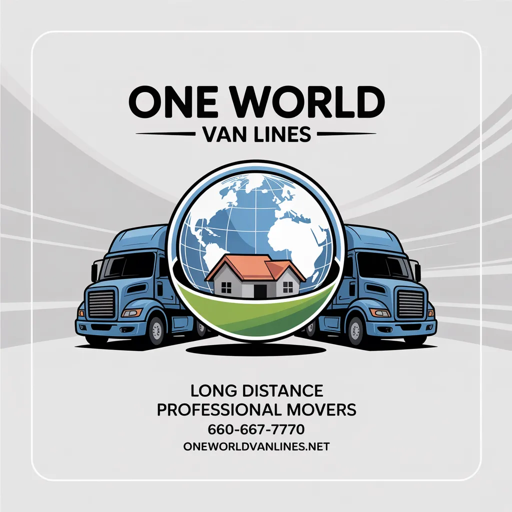 One World Van Lines logo — Long Distance Professional Movers serving Dallas–Fort Worth and Greater Austin, TX, (660) 667-7770, oneworldvanlines.net